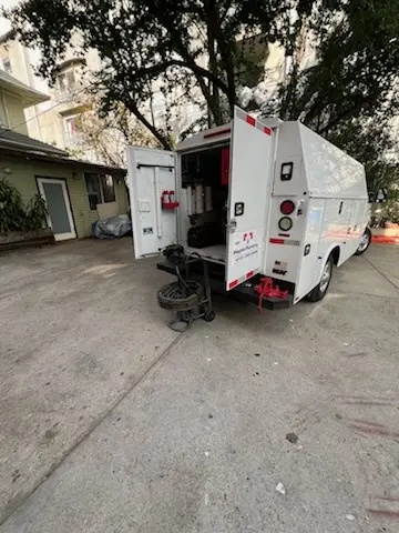 Magnet Plumbing service vehicle on-site for Slab Leak Repair in Miramar